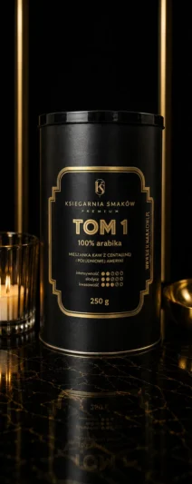 Księgarnia Smaków – kawa TOM 1, 100% Arabika (250 g) – Ziarnista_col1_part1