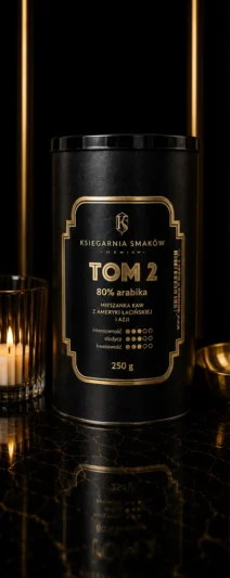 Księgarnia Smaków – kawa TOM 2, 80% Arabika (250 g) – Ziarnista_col1_part1