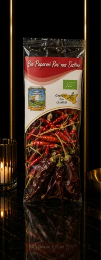 Bio Peperoni Rot aus Sizilien 25 g – ekologiczne chili z Sycylii_col1_part1