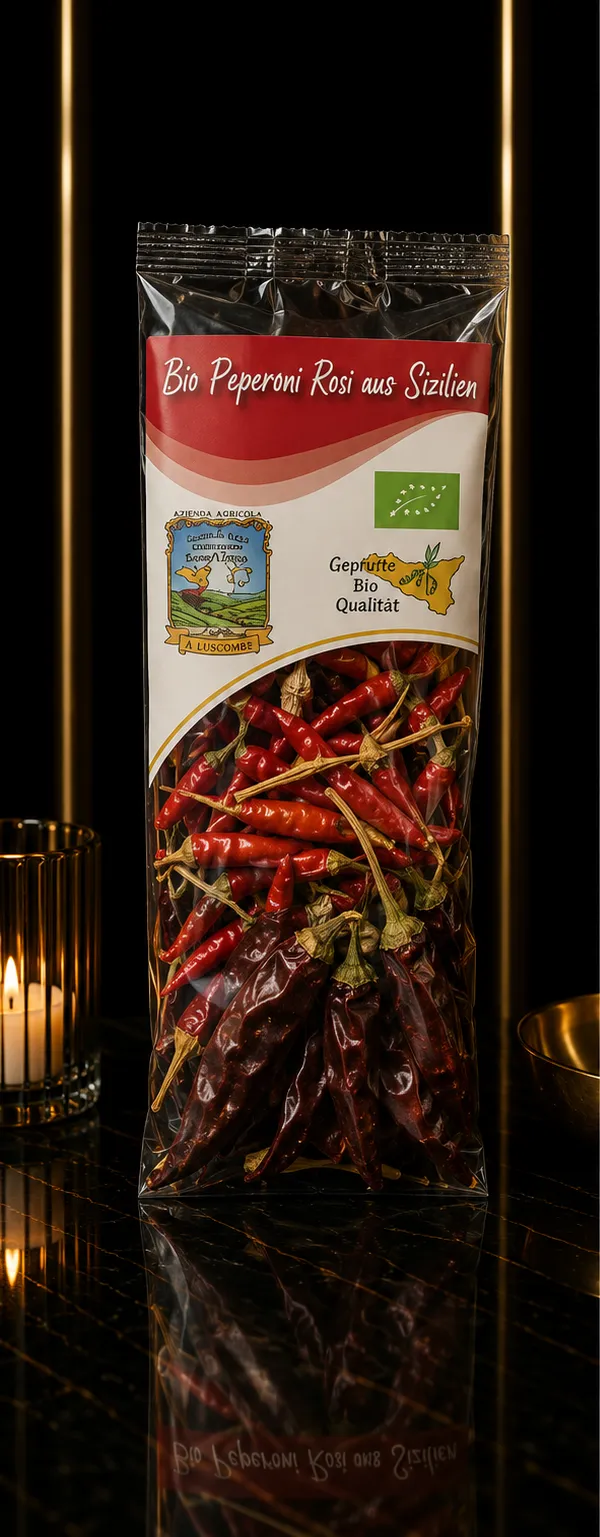 Bio Peperoni Rot aus Sizilien 25 g – ekologiczne chili z Sycylii_col1_part1