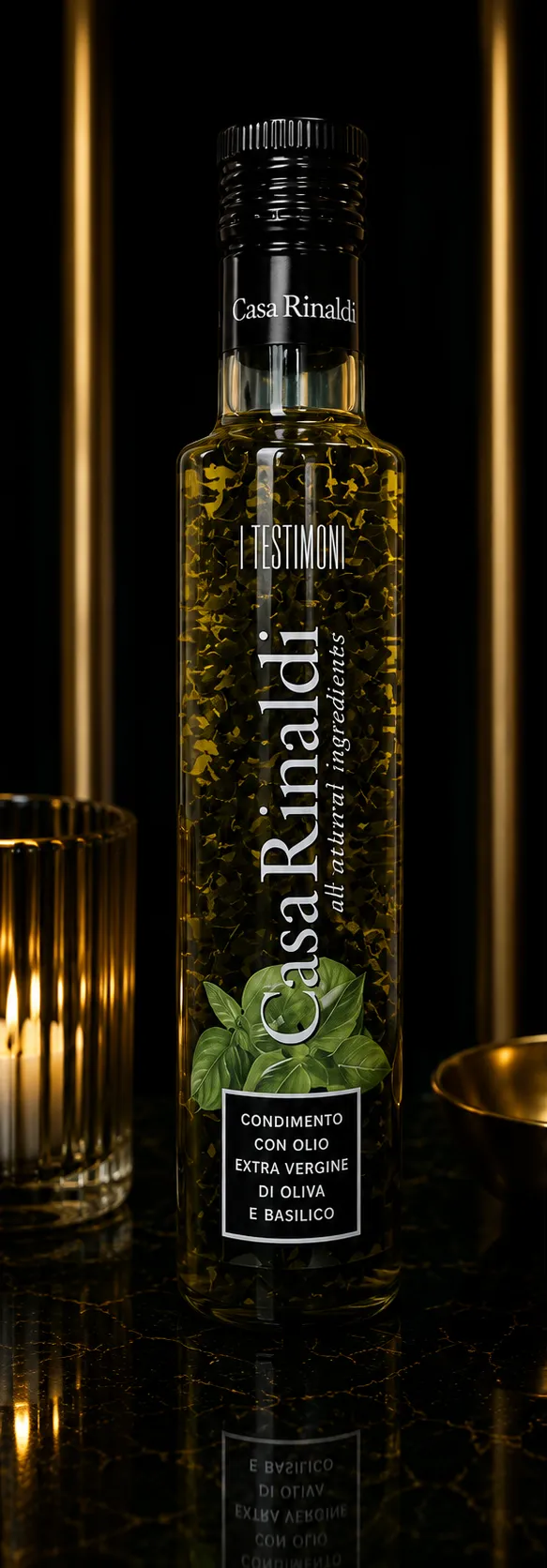 Casa Rinaldi Olio Extra Vergine e Basilico 250 ml – oliwa z bazylią_col1_part1