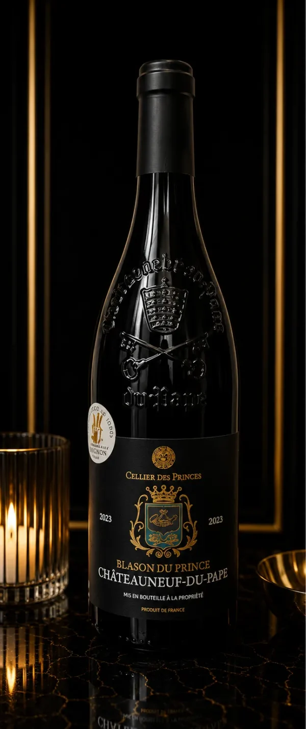 Cellier des Princes – Blason du Prince Châteauneuf-du-Pape_col1_part1