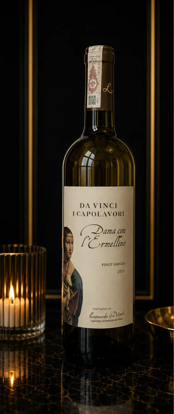 Da Vinci I Capolavori “Dama con l’Ermellino” Pinot Grigio Rubicone IGT_col1_part1