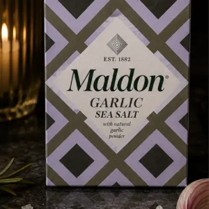 Maldon Garlic Sea Salt 100 g – sól morska w płatkach z czosnkiem_col1_part1
