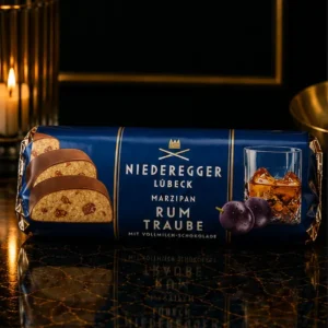 Niederegger Marzipan Brot Rum-Traube 125 g – marcepan z rumem i rodzynkami w mlecznej czekoladzie_col1_part1