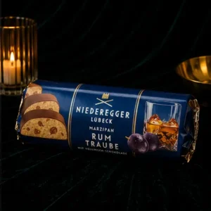 Niederegger Marzipan Brot Rum-Traube 125 g – marcepan z rumem i rodzynkami w mlecznej czekoladzie_col2_part1