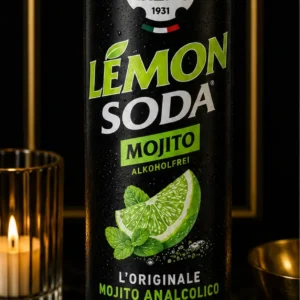 Crodo Lemon Soda Mojito – Włoski Bezalkoholowy Napój Gazowany z Cytryną i Miętą – 330 ml_col1_part1