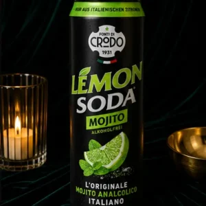 Crodo Lemon Soda Mojito – Włoski Bezalkoholowy Napój Gazowany z Cytryną i Miętą – 330 ml_col2_part1