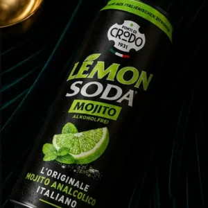 Crodo Lemon Soda Mojito – Włoski Bezalkoholowy Napój Gazowany z Cytryną i Miętą – 330 ml_col2_part2