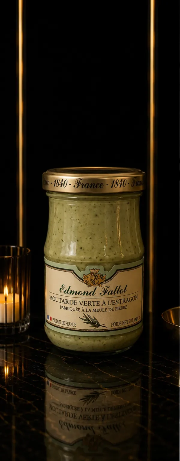 Edmond Fallot Moutarde Verte à l’Estragon 210 g_col1_part1