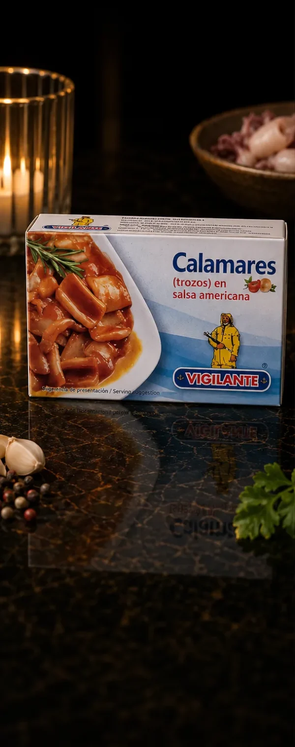 Kalmary w Sosie Amerykańskim Vigilante – Calamares en Salsa Americana – 115 g_col1_part1