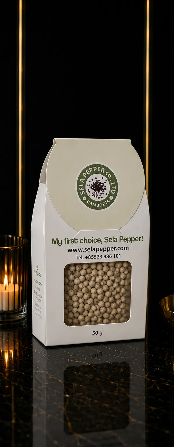 Sela Pepper Pieprz Biały Ziarnisty 50 g – Kampot Kambodża Premium_col1_part1
